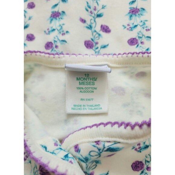 Baby Girl Clothes Lot - 2 Cotton Romper Jumpers & 1 Hooded Cardigan Playwear 12M - Picture 7 of 16